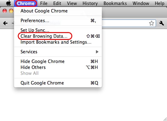 clearing cache in google chrome for mac