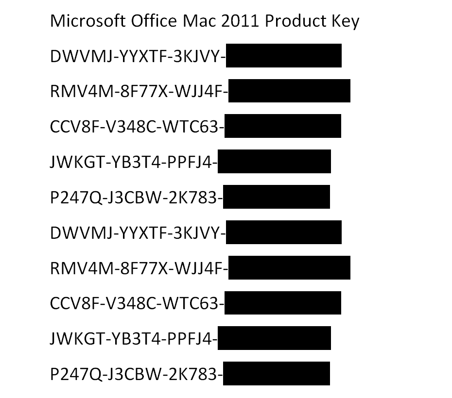 office for mac 2011 product key purchase